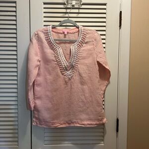 Pink Embroidered ladies Lily Pulitzer Top